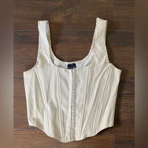 Windsor Cream Sleeveless Corset Top - Women